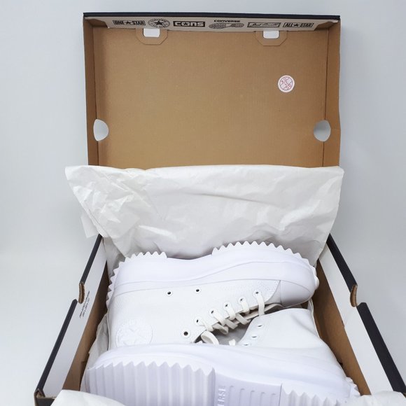 NEW Converse Run Star Hike Hi All White Platform Shoe Sneaker Women's Size 7.5-9 - Picture 8 of 9